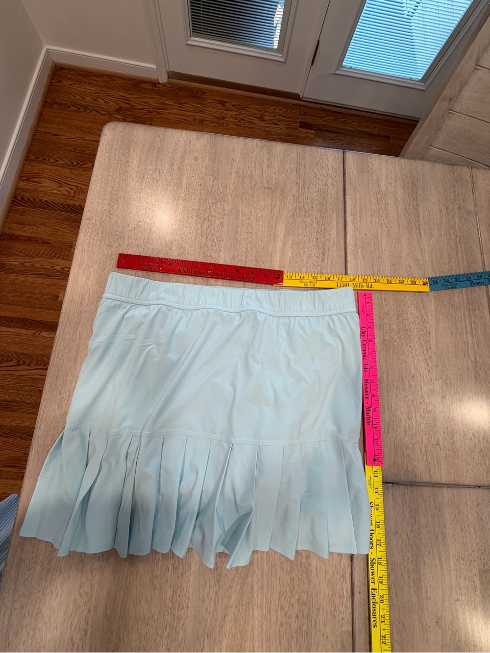 Talbots Light Blue Pleated Mini Skirt